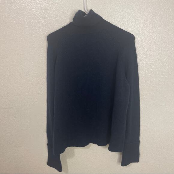 J. Crew Navy Blue Cuffed Sleeve Turtleneck Sweater Size XL - Picture 10 of 11